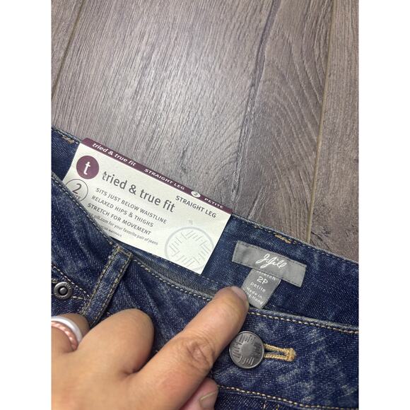 NWT J Jill Tried & True Fit Straight Leg Jeans Blue Denim Women’s 2P Petite - Picture 6 of 8